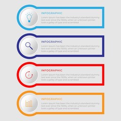 Vector infographic design template with 4 options or steps