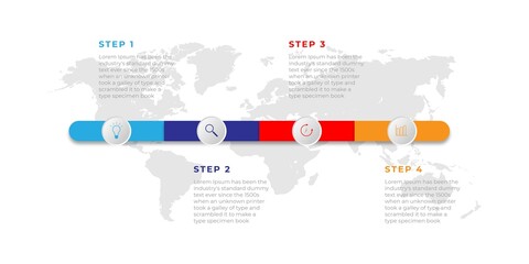 Vector infographic design template with 4 options or steps