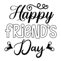 Happy friends day svg