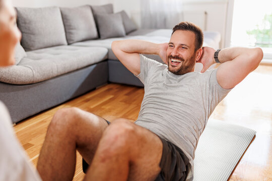 Man doing crunches