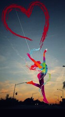 person jumping in the air