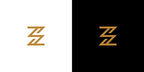 Modern and sophisticated letter ZS initials logo design - obrazy, fototapety, plakaty