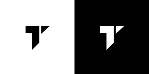 Fototapeta Modern and strong letter T initials logo design 1 obraz