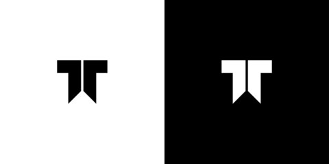 Obraz premium Modern and strong letter T initials logo design