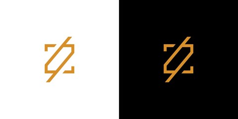  modern and unique letter Z initials logo design - obrazy, fototapety, plakaty