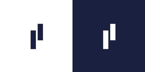 Obraz premium Simple and modern letter P initials logo design 1