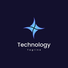 technology modern gradient colorful logo
