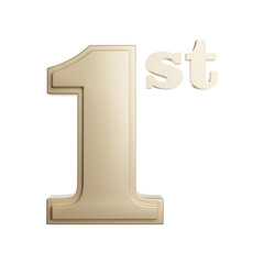 1st first win 3d rendering illustration