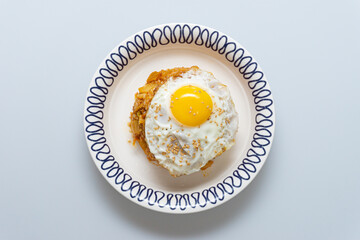 Spicy Kimchi Fried Rice in a Bowl