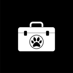 Veterinary icon isolated on dark background