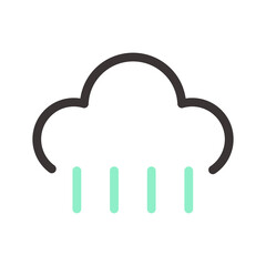 お天気アイコン　雨　曇り　ベクターイラスト素材