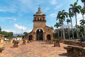 Ruins of the old temple of the Colombian congress in the city of Cúcuta, which was largely...