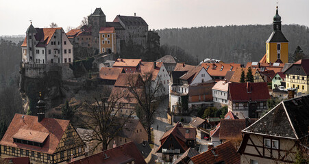 Burg und Stadt Hohnstein im Elbsandsteingebirge