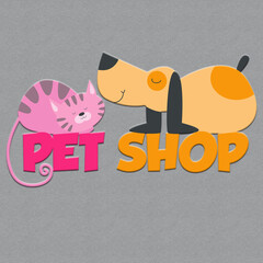 Cute logo for your pet shop