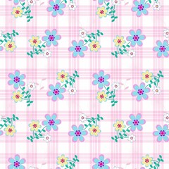 Obraz premium Seamless Pattern With Floral Motifs able to print for cloths, tablecloths, blanket, shirts, dresses, posters, papers.