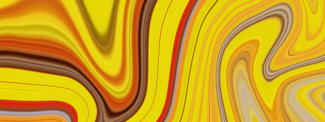 Abstract yellow or red or brown background with waves, Acrylic painted colorful liquid marble texture,  modern seamless multicolor marbleized effect background for design.