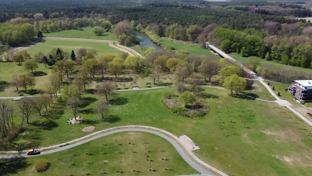 Emsauenpark Lingen Emsland Park Drohne Luftaufnahme