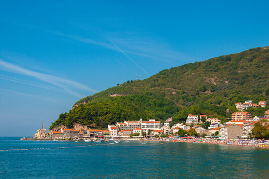Ostrica wall ruins in Grebastica bay view, Dalmatia archipelago of Croatia