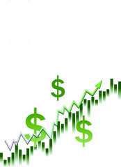 Fototapeta premium Vector diagram of the concept of economic confrontation trend