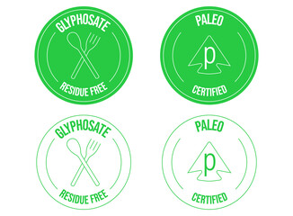 glyphosate residue-free icon vector illustration vector illustration 