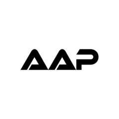 Fotobehang AAP letter logo design with white background in illustrator, vector logo modern alphabet font overlap style. calligraphy designs for logo, Poster, Invitation, etc. © Aftab
