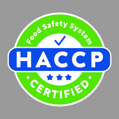HACCP - Hazard Analysis and Critical Control Points logo template illustration