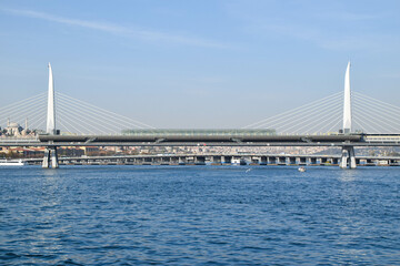 Golden Horn Metro Bridge in Istanbul, Turkey