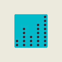 Equalizer, frequency with dots vector icon