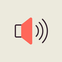 Max volume high vector flat icon