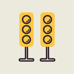 Sound system speakers vector icon
