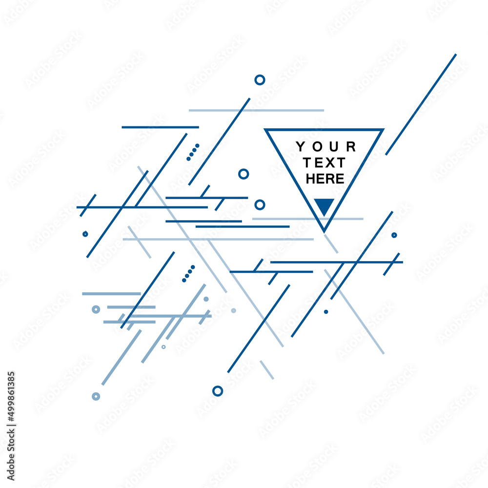 Aufkleber Abstract background with dynamic lines and triangles. Vector technology connection lines