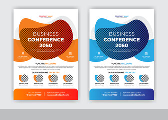 Business Conference Marketing Flyer Template Design