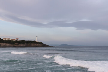 Biarritz lighthouse at sunrise