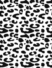 
leopard texture seamless black white pattern, modern print for clothes, paper, fabric