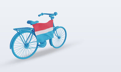 Fototapeta premium 3d bycycle day Luxembourg flag rendering left view