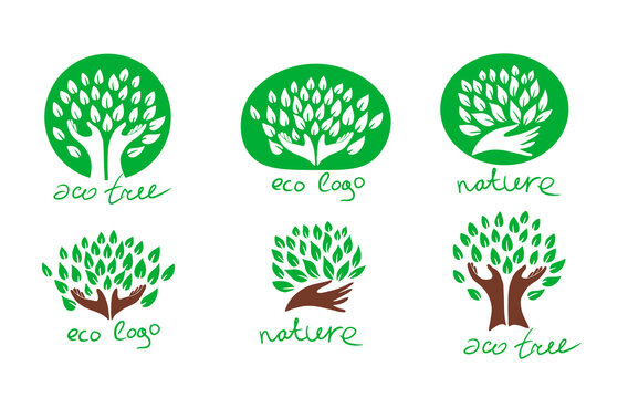 Care Tree Icon Logo Design Element.Protect nature.Vector illustration.
