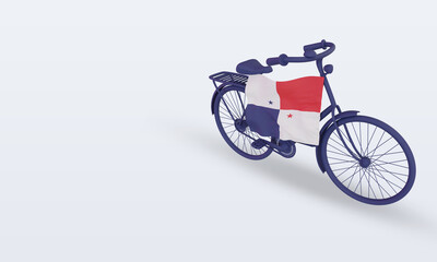 3d bycycle day Panama flag rendering right view
