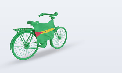 3d bycycle day Sao Tome and Principe flag rendering left view