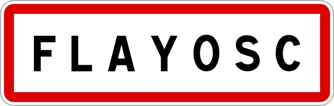 Panneau entr&eacute;e ville agglom&eacute;ration Flayosc / Town entrance sign Flayosc
