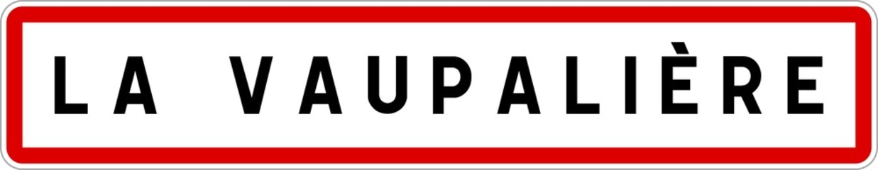 Panneau entrée ville agglomération La Vaupalière / Town entrance sign La Vaupalière