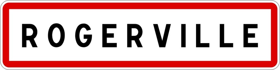 Panneau entrée ville agglomération Rogerville / Town entrance sign Rogerville