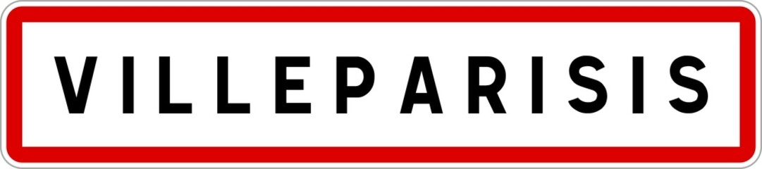 Panneau entrée ville agglomération Villeparisis / Town entrance sign Villeparisis
