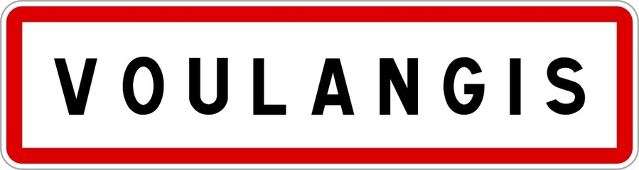 Panneau entrée ville agglomération Voulangis / Town entrance sign Voulangis