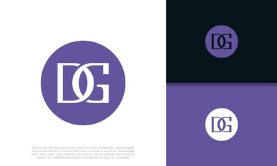 Initials D and G logo design. Initial Letter Logo. 