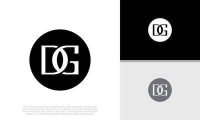 Initials D and G logo design. Initial Letter Logo.	