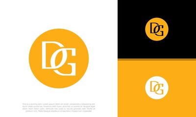 Fototapeta na wymiar Initials D and G logo design. Initial Letter Logo. 