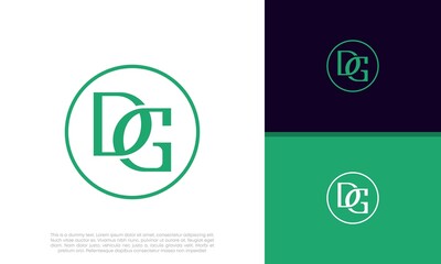 Initials D and G logo design. Initial Letter Logo.	