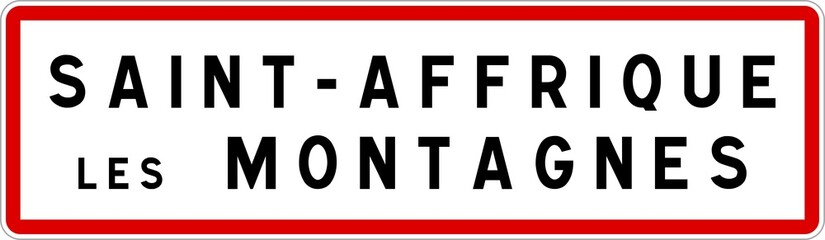 Panneau entrée ville agglomération Saint-Affrique-les-Montagnes / Town entrance sign Saint-Affrique-les-Montagnes