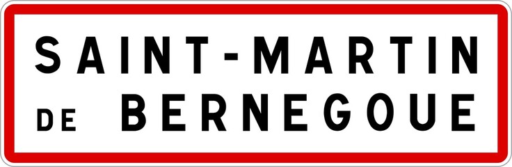 Panneau entrée ville agglomération Saint-Martin-de-Bernegoue / Town entrance sign Saint-Martin-de-Bernegoue
