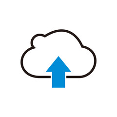 cloud symbol icon upload vector illustration